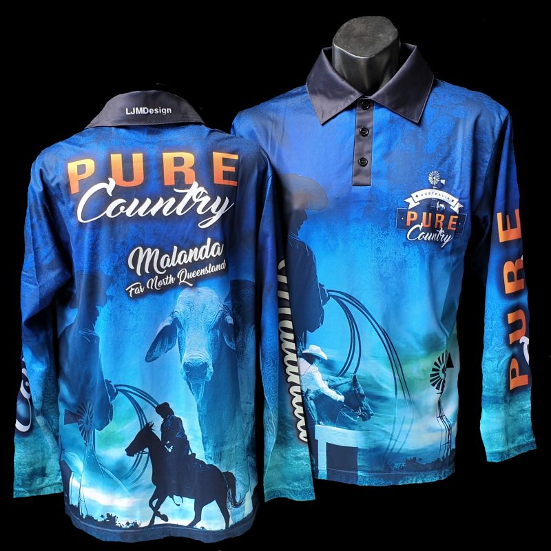 Pure Country Fishing Long Sleeve Orange/Fuschia/Blue/Twightlight/Teal
